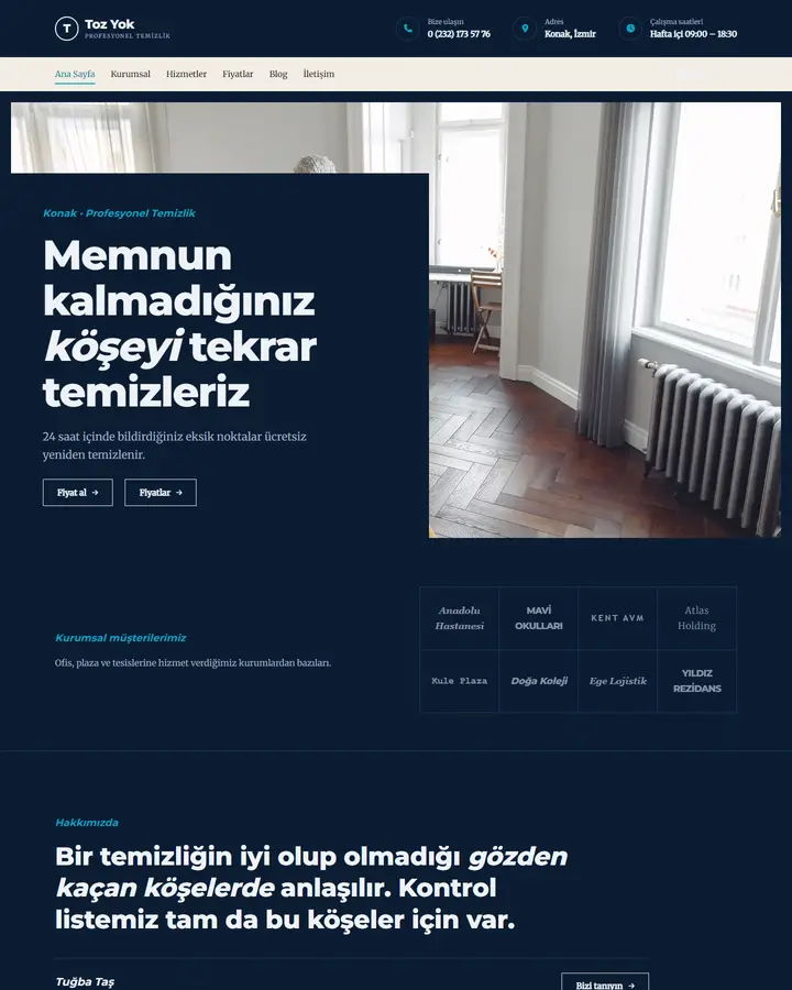 Tema 11 – Klasik Kurumsal tasarım önizlemesi