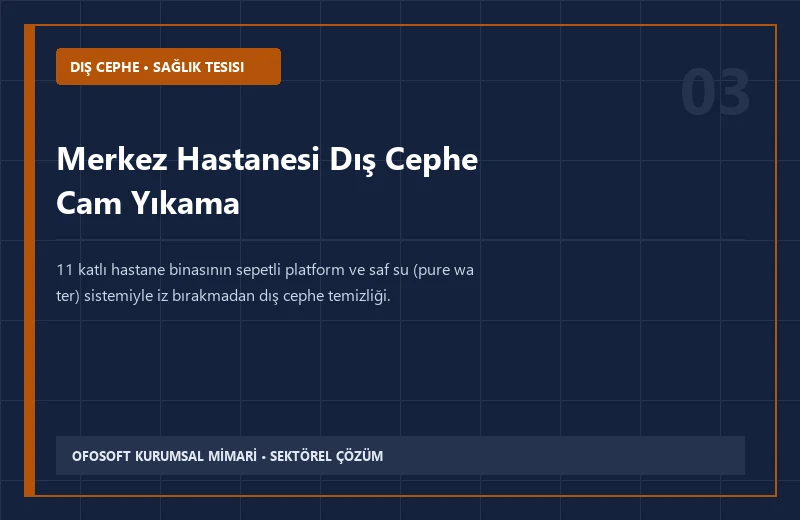 Merkez Hastanesi Dış Cephe Cam Yıkama