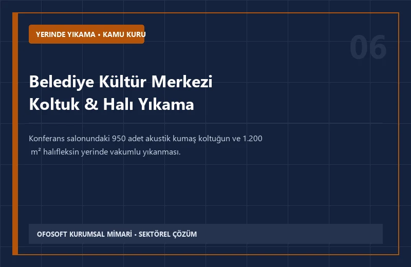 Belediye Kültür Merkezi Koltuk & Halı Yıkama